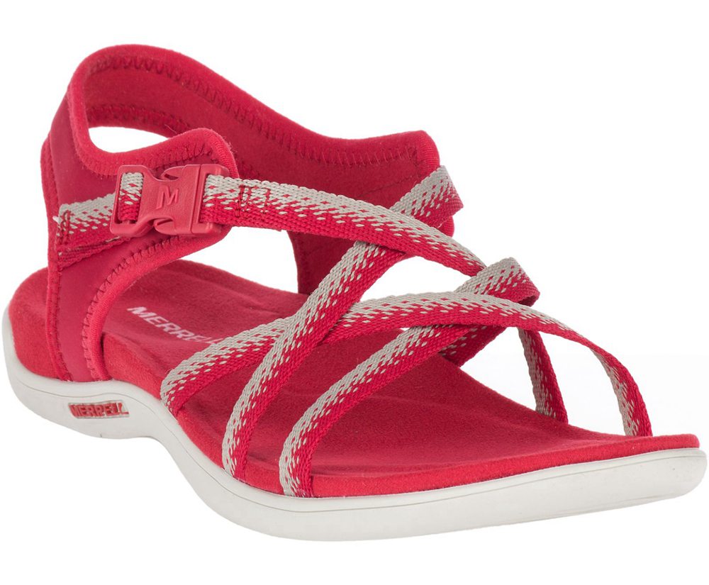 Merrell Sandals Red - District Muri Lattice - Womens 09WQCYUJN